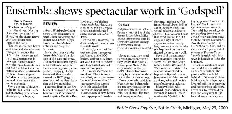 GODSPELL review 23 May 2000